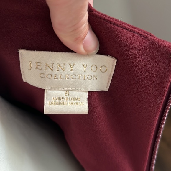 Jenny Yoo Reese Spaghetti Strap Gown Hibiscus - Picture 6 of 6